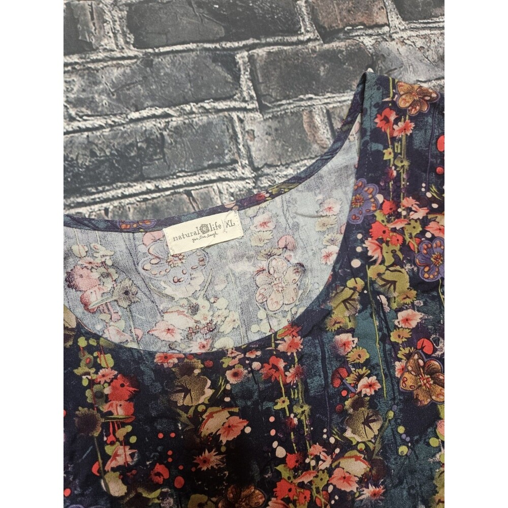 NATURAL LIFE Collette Tiered Maxi Dress Size XL Boho Floral Lot of 2 - Picture 2 of 12